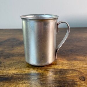Silver Brass Metal Mug with Handle